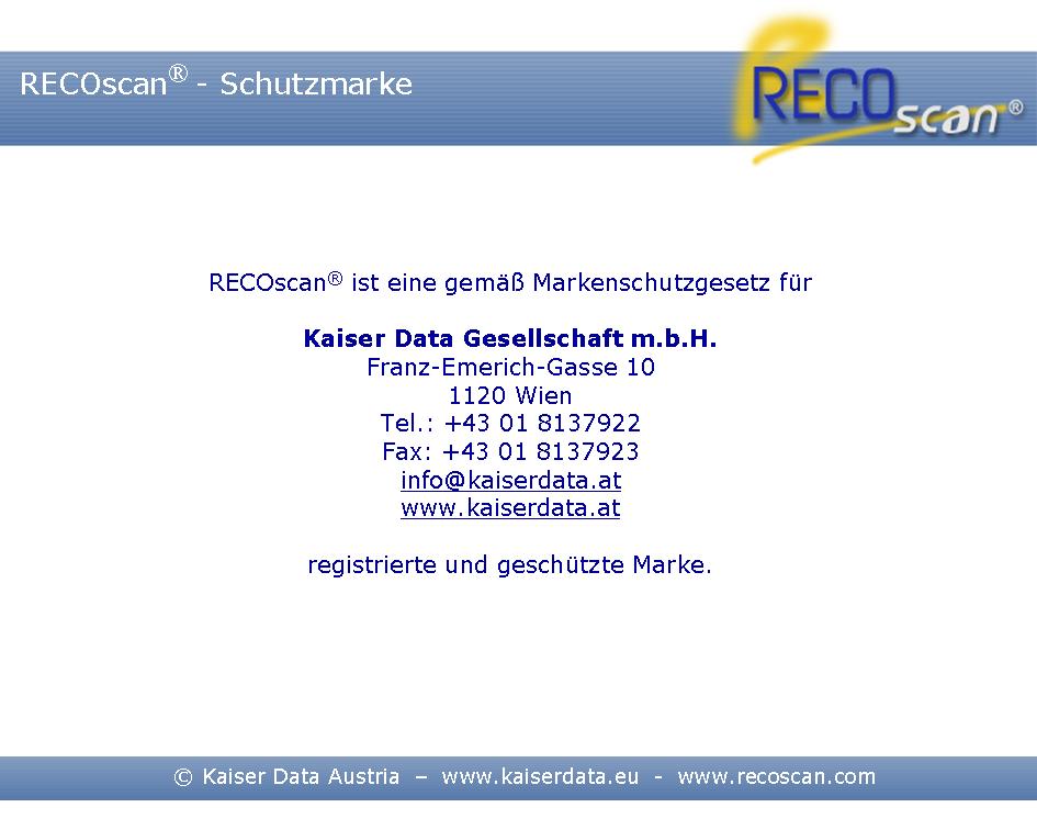RECOscan Digitale Formulardatenerfassung